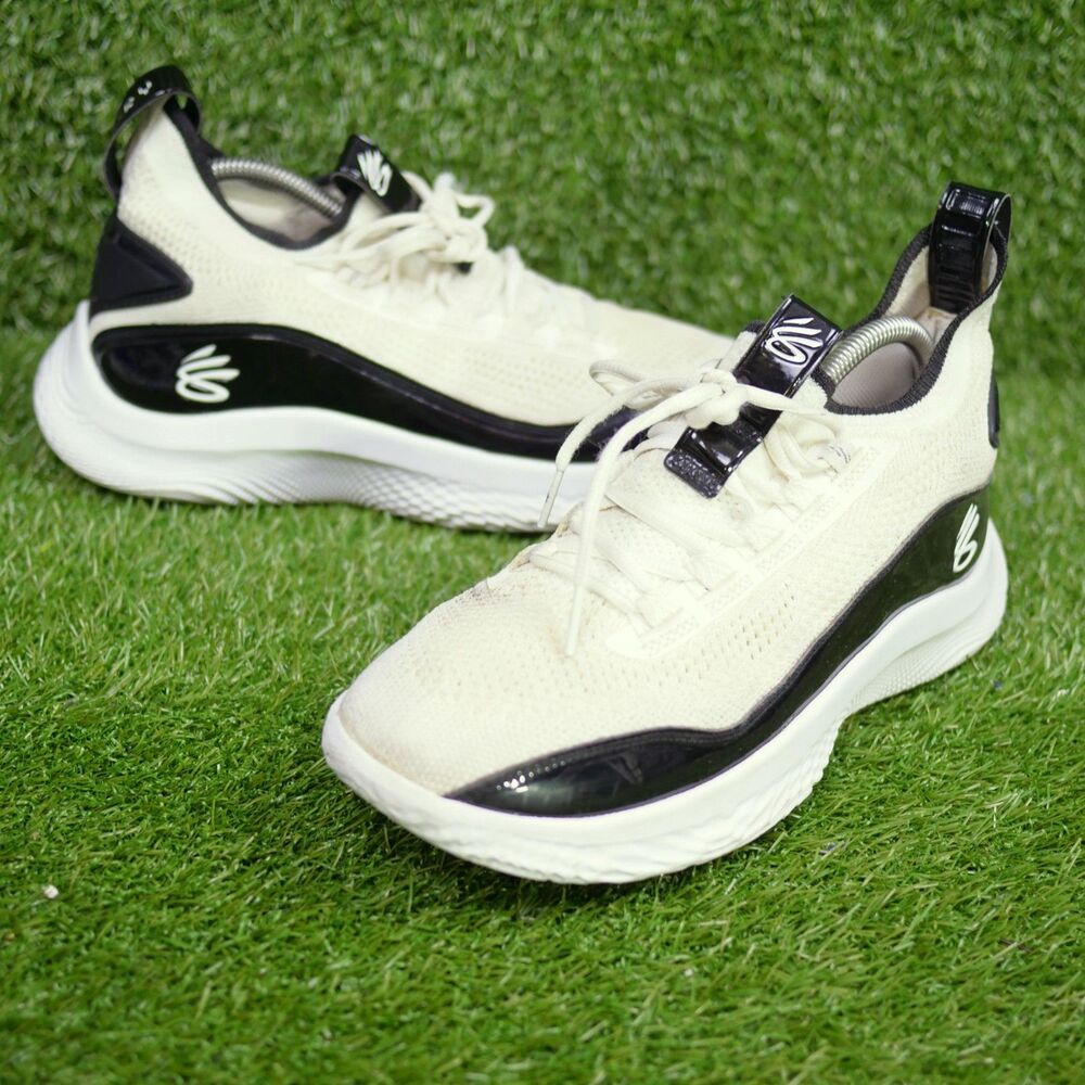 Under Armour Curry Flow 8 Basketball Shoes – White & Black – Women's Size 10.5